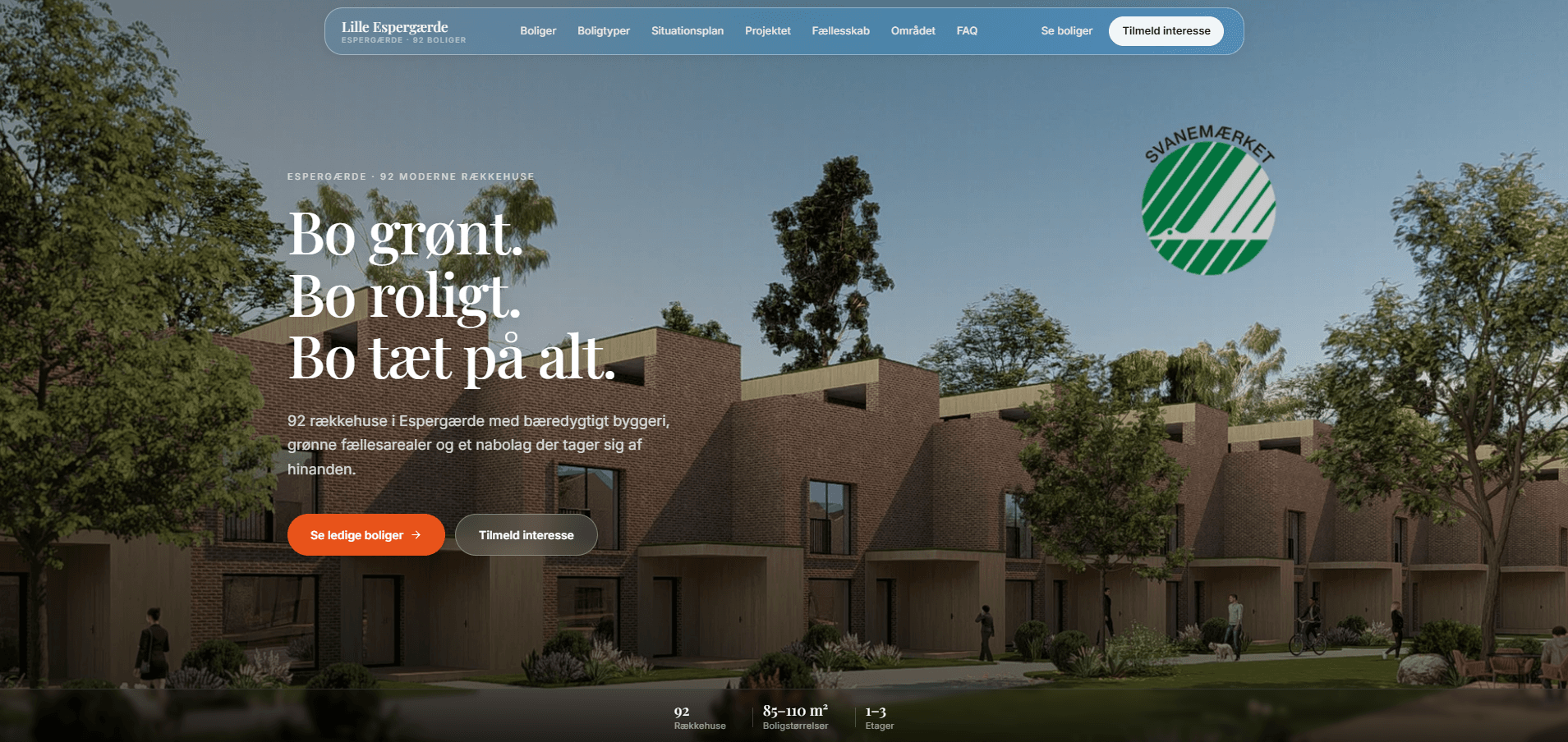 Forside fra Lille Espergærde website.